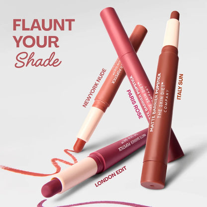 Matte Barrier Popstick -  LipCrayon + Lipliner - New York Nude