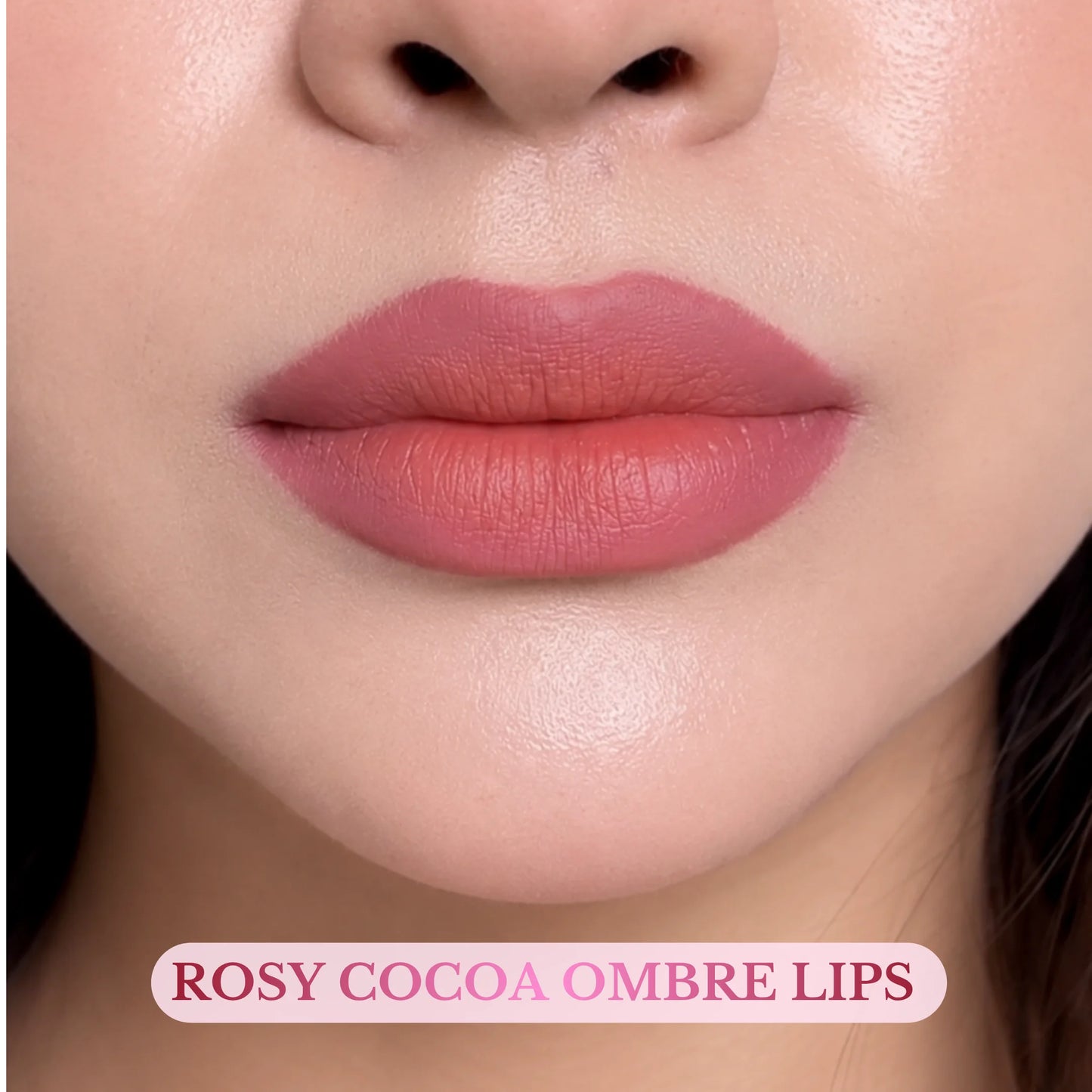 Rosy Cocoa Ombré Lips (Paris Rose + New York Nude Popsticks)