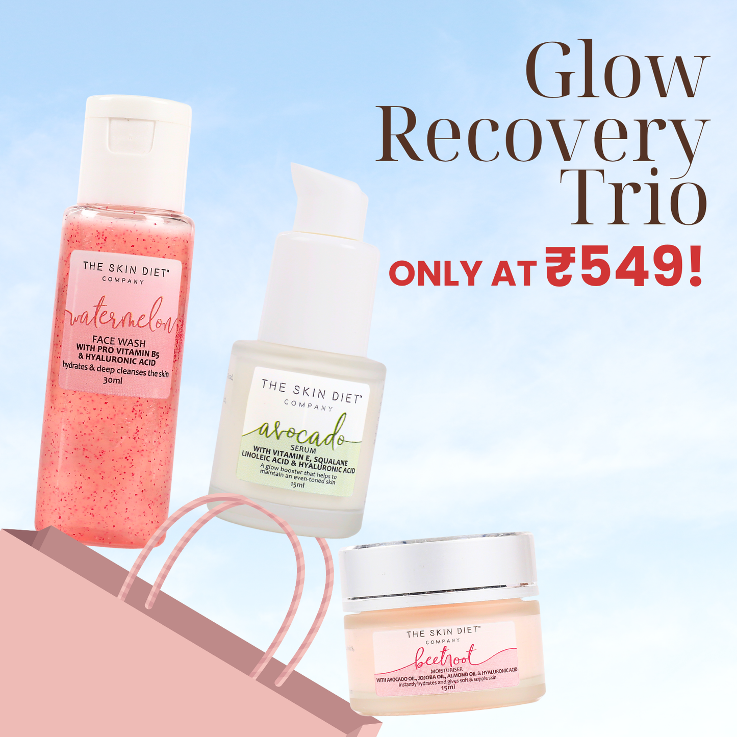 Glow Recovery Trio travel kit