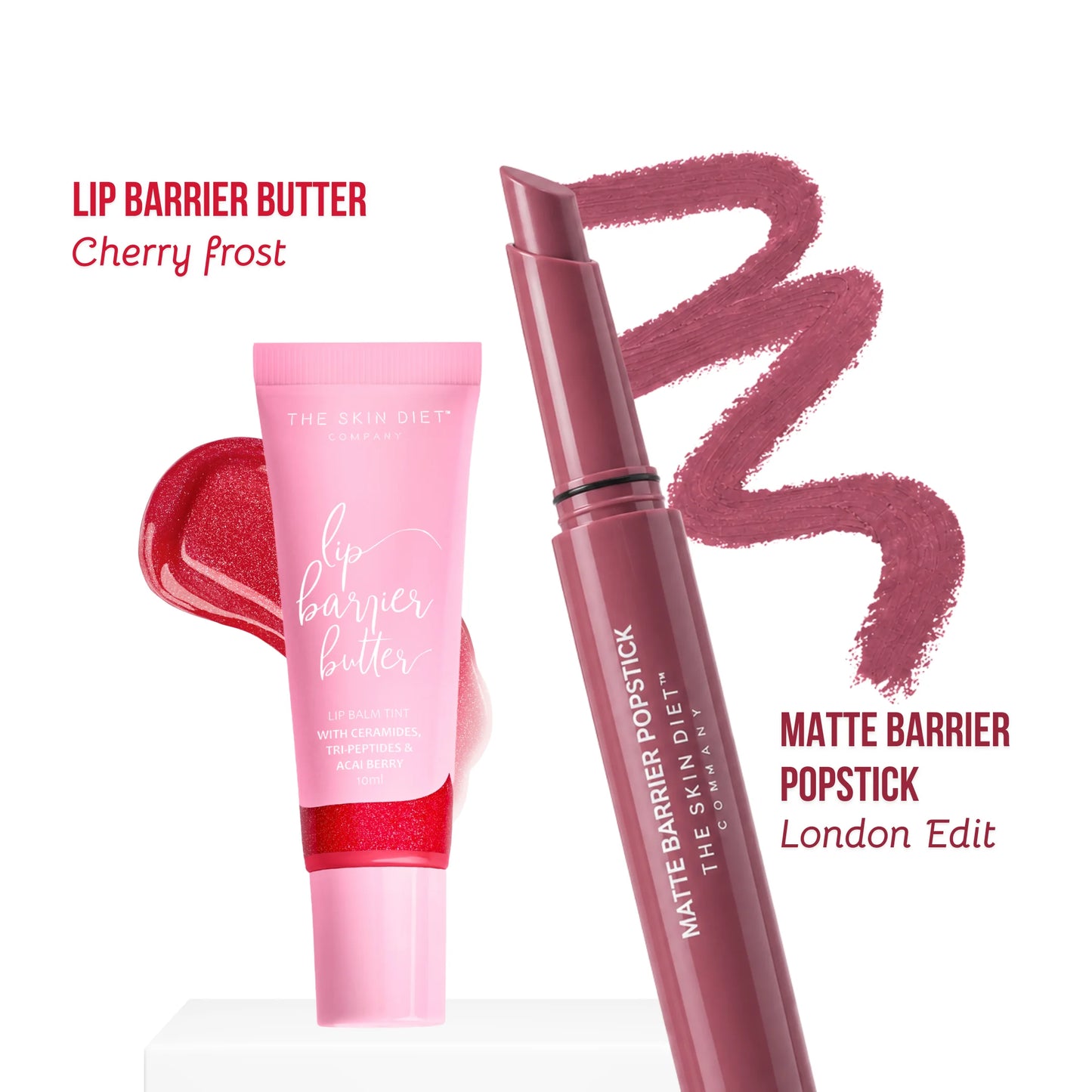 Berry Cherry Lip Combo (Cherry Frost Butter + London Edit Popstick)