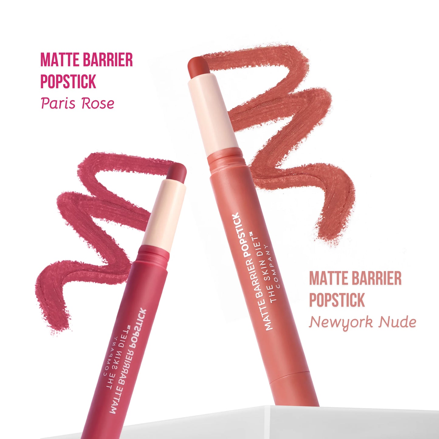 Rosy Cocoa Ombré Lips (Paris Rose + New York Nude Popsticks)