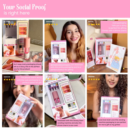 Unique Vending Machine with Lip Barrier Oil + Free Phone Charm