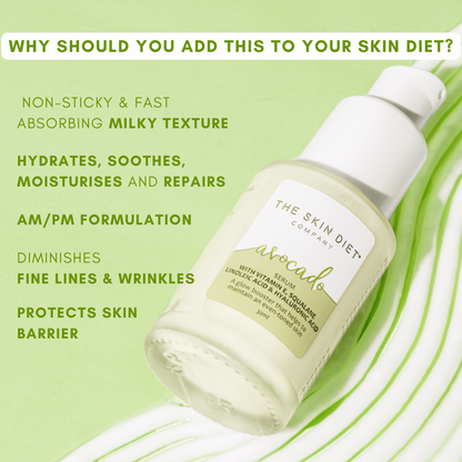 Avocado Serum with Hyaluronic & Squalane - 30ml - Test