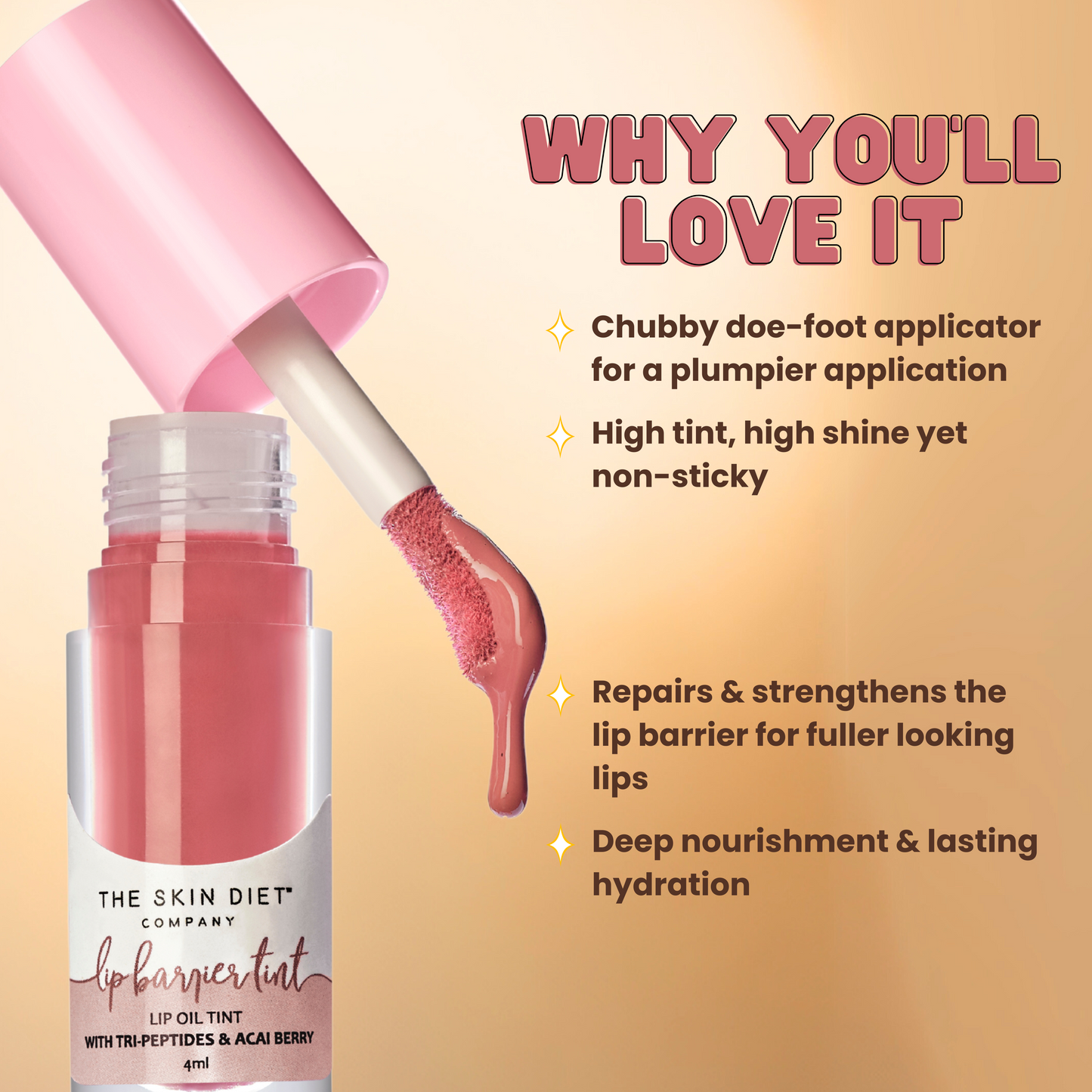 Lip Barrier Tint™️ with Peptides to Hydrate + Repair - Nude Pink