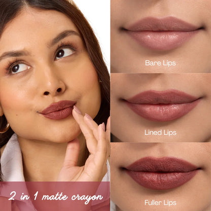 Matte Barrier Popstick -  LipCrayon + Lipliner - London Edit