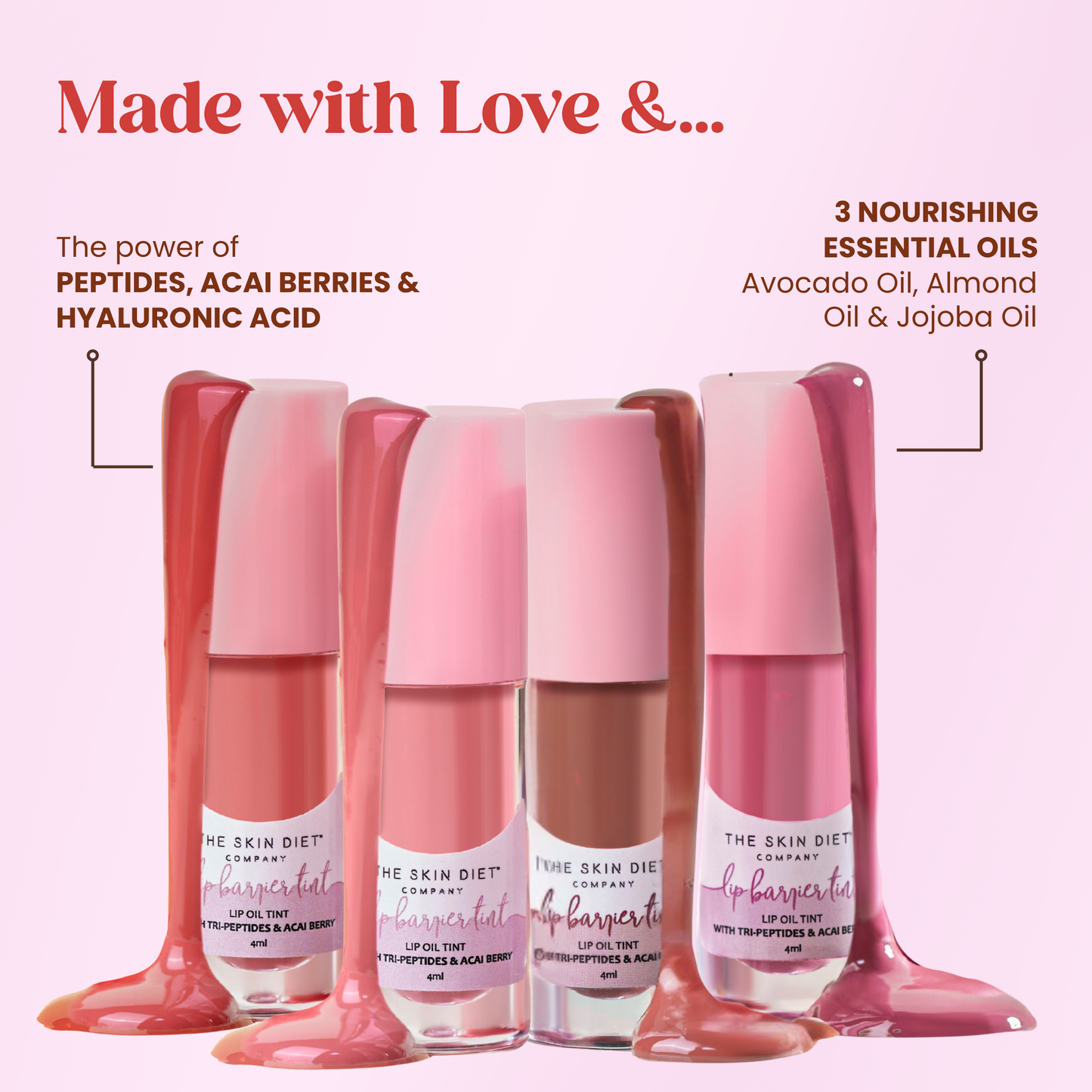 ⁠⁠Lip barrier Tint with Peptides- Mi Amor