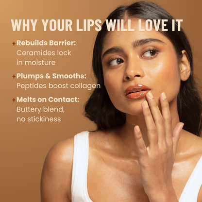 Lip Barrier Butter Balm to Brighten & Hydrate Lips - Chai Croissant