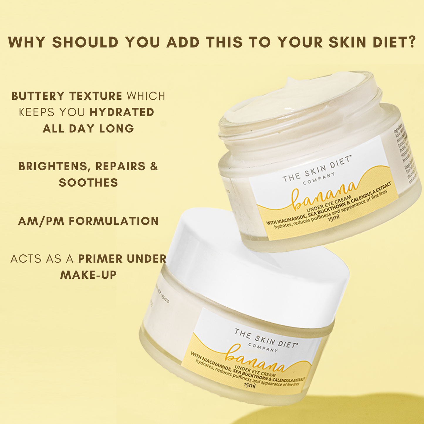 Banana Under-Eye Cream for Dark Circles & Dry Eyes