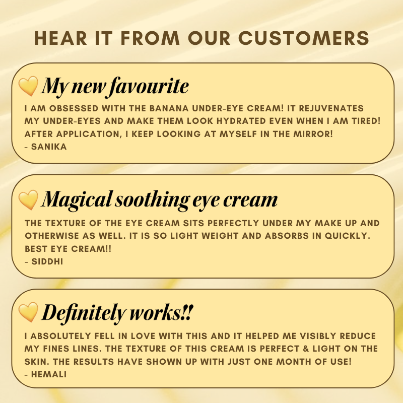 Banana Under-Eye Cream for Dark Circles & Dry Eyes