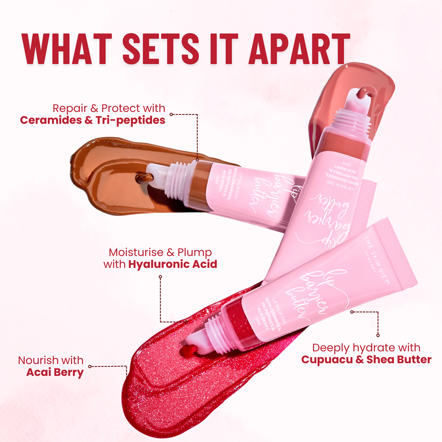 Lip Barrier Butter Balm to Brighten & Hydrate Lips - Cherry Frost