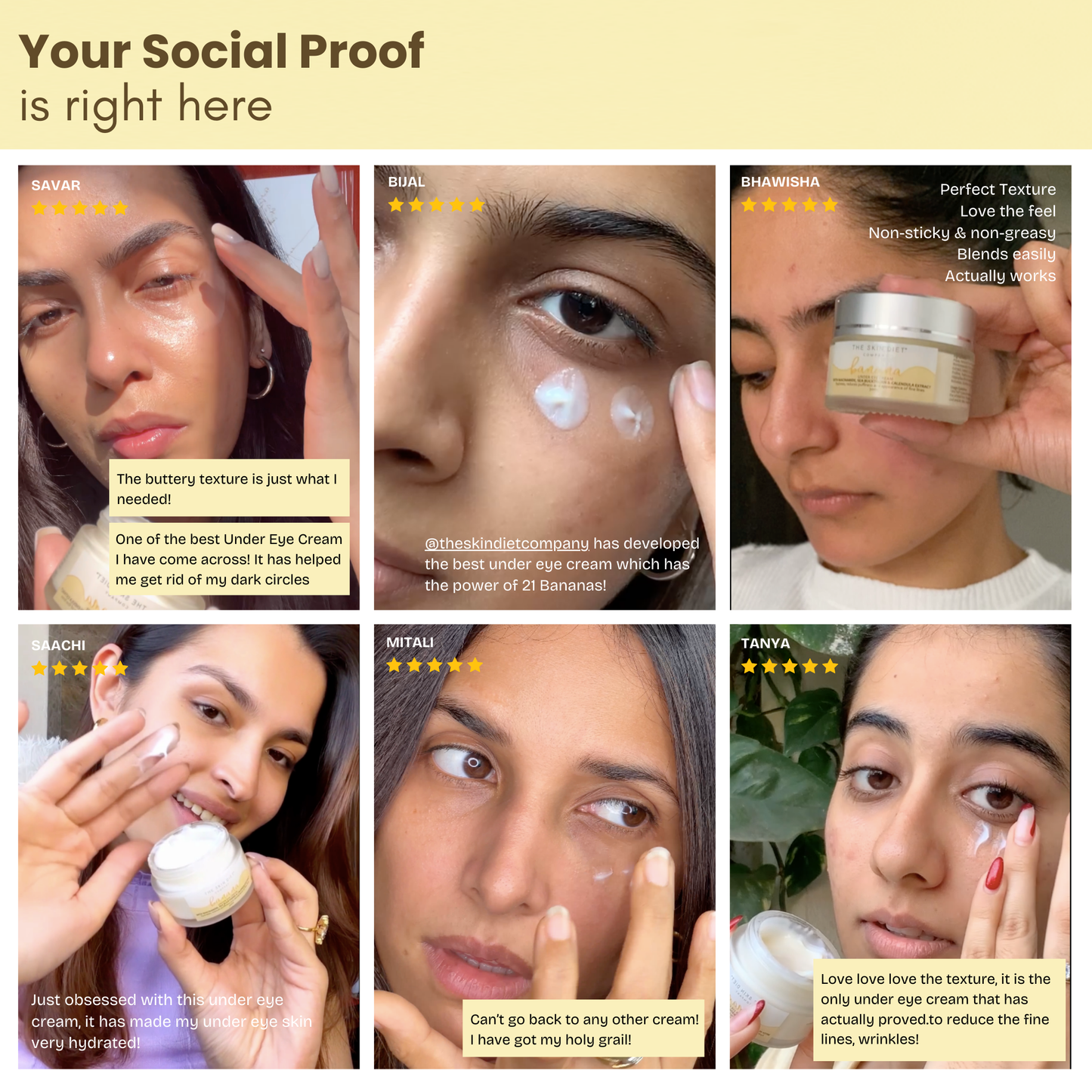 Banana Under-Eye Cream for Dark Circles & Dry Eyes