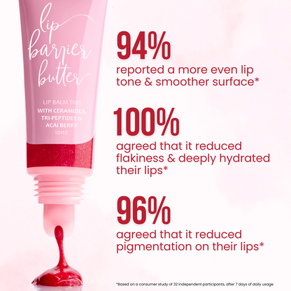 Lip Barrier Butter Balm to Brighten & Hydrate Lips - Cherry Frost