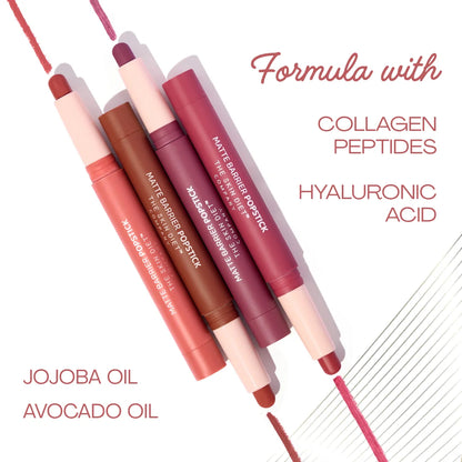 Matte Barrier Popstick -  LipCrayon + Lipliner - New York Nude