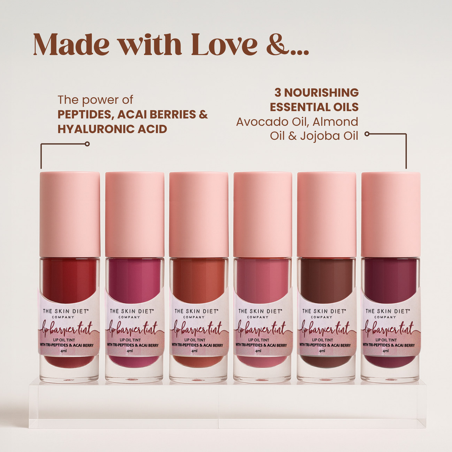 Lip Barrier Tint™️ with Peptides - Deep Brew