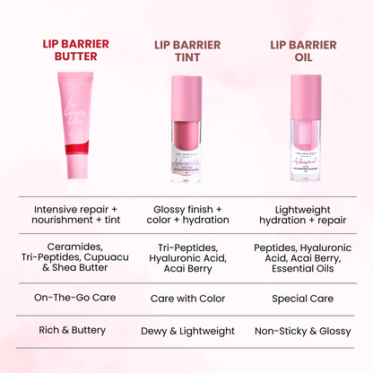 Lip Barrier Butter Balm to Brighten & Hydrate Lips - Cherry Frost