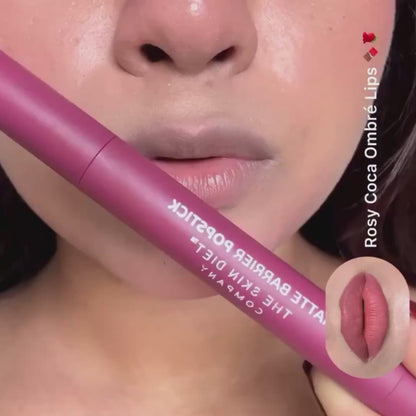 Rosy Cocoa Ombré Lips (Paris Rose + New York Nude Popsticks)